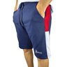 5196m bermuda moletom masculino riacci faixa lateral marinho 1 min