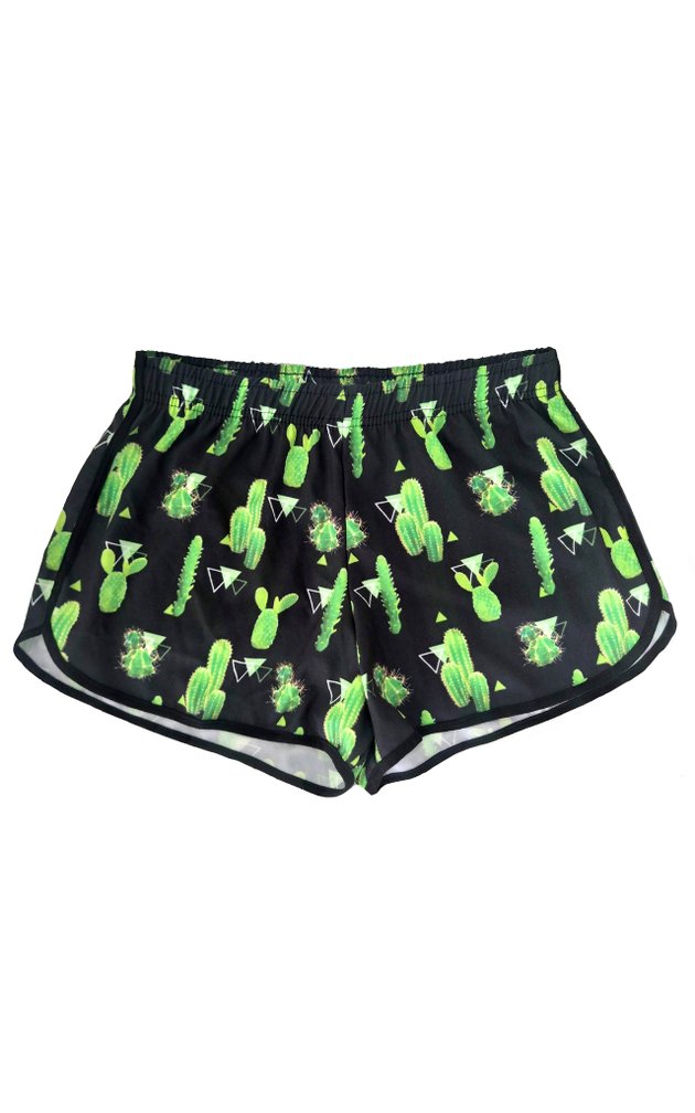 3023fem short praia tactel premium riacci cactos