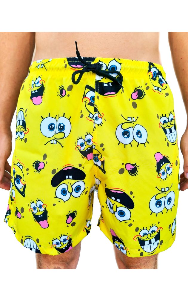 short praia masculino bobesponja riacci