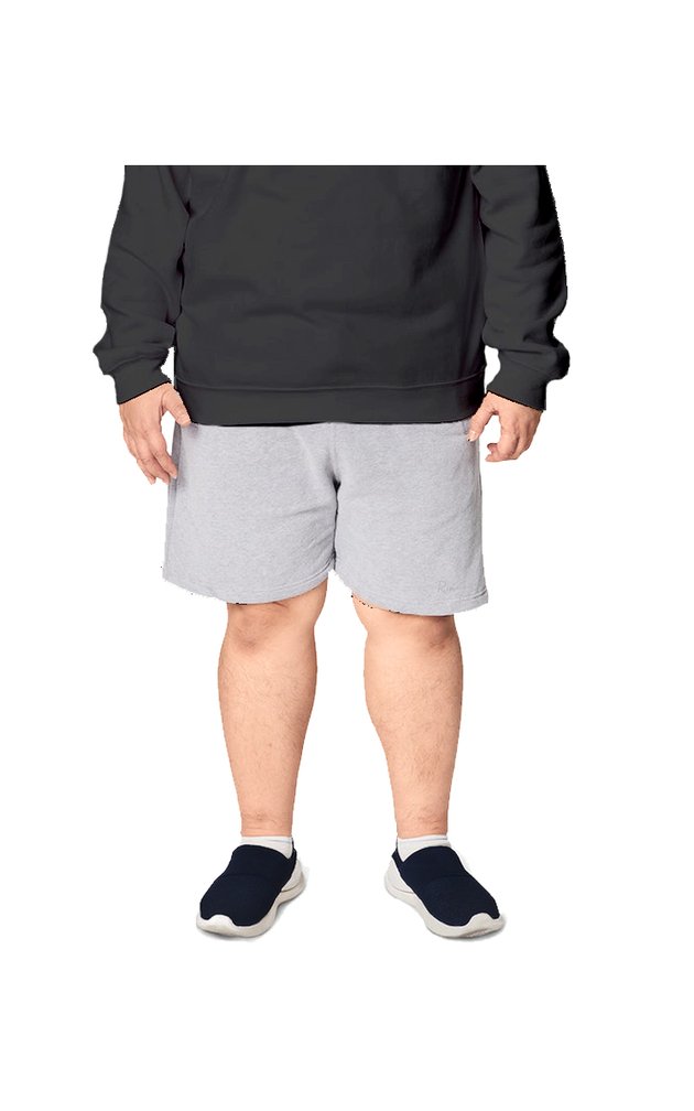bermuda de moletom masculina plus size academia treino moletom mescla