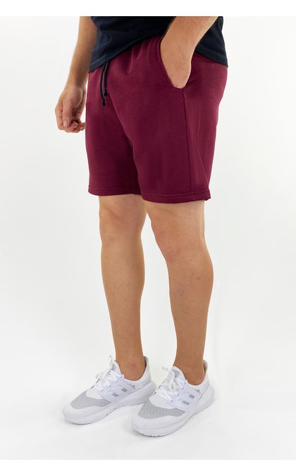 5235bo bermuda de moletom masculina academia treino shorts riacci bordo 01