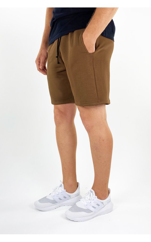 5235p bermuda de moletom masculina academia treino shorts riacci marrom 01