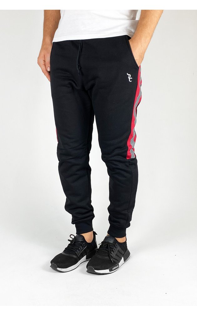 5191p calca de moletom peluciado academia treino inverno tendencia riacci preto