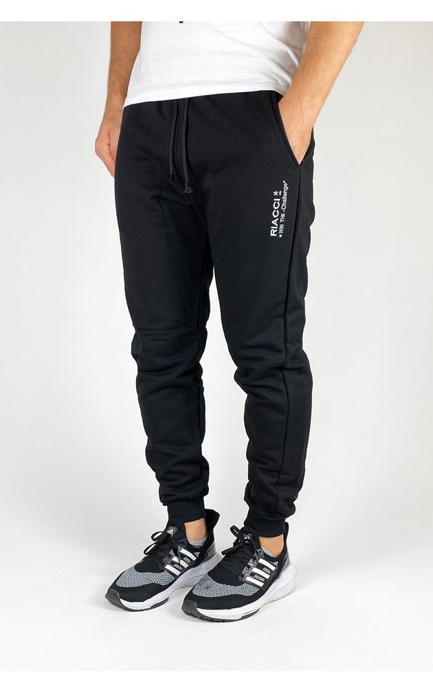 5109p calca de moletom peluciado academia treino inverno tendencia riacci preto
