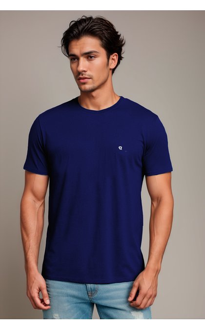 camiseta lisa masculina meia malha penteada basica riacci marinho2
