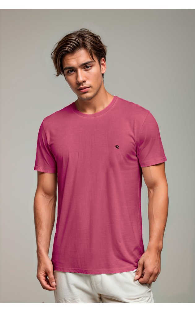 camiseta estonada masculina meia malha penteada basica riacci vinho1