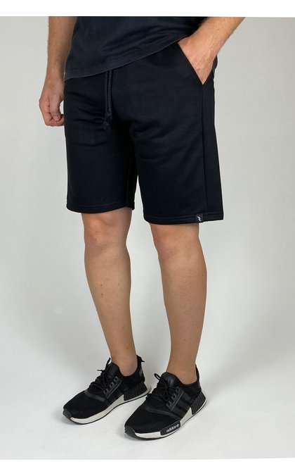 bermuda de moletom premium masculino academia casual riacci preto