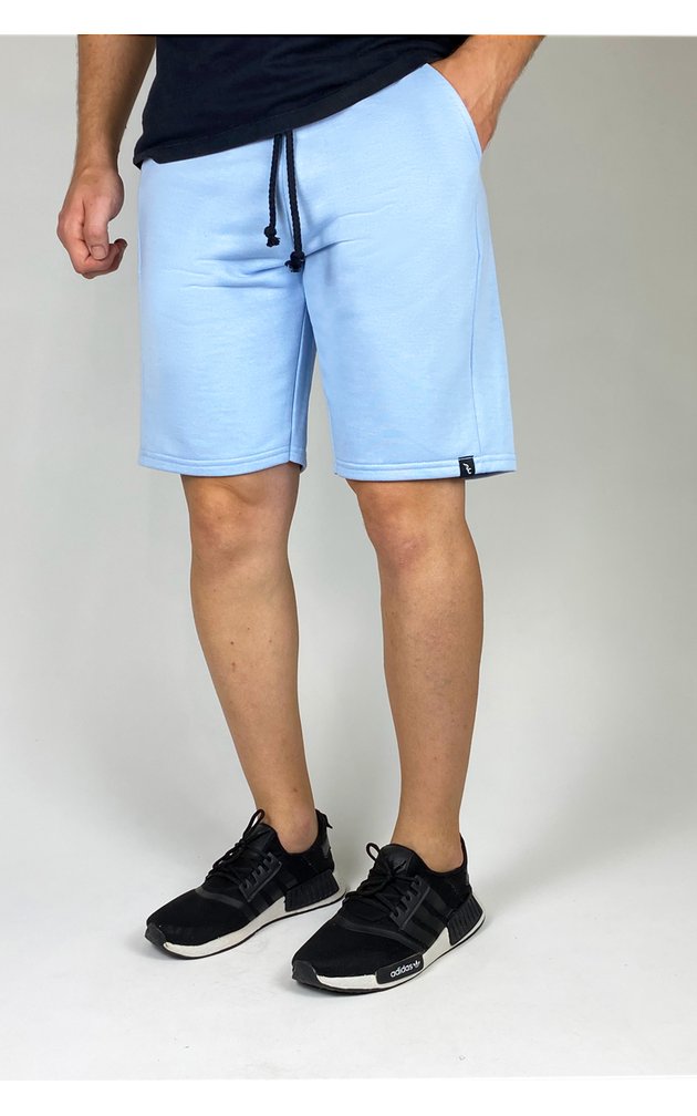 bermuda de moletom premium masculino academia casual riacci azul claro