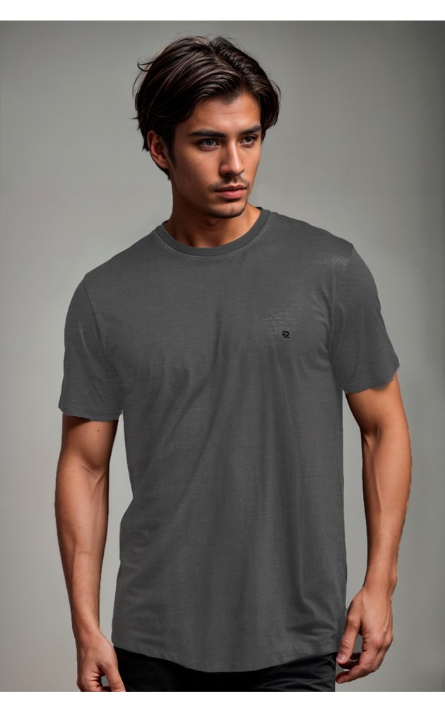 camiseta estonada masculina meia malha penteada basica riacci chumbo01