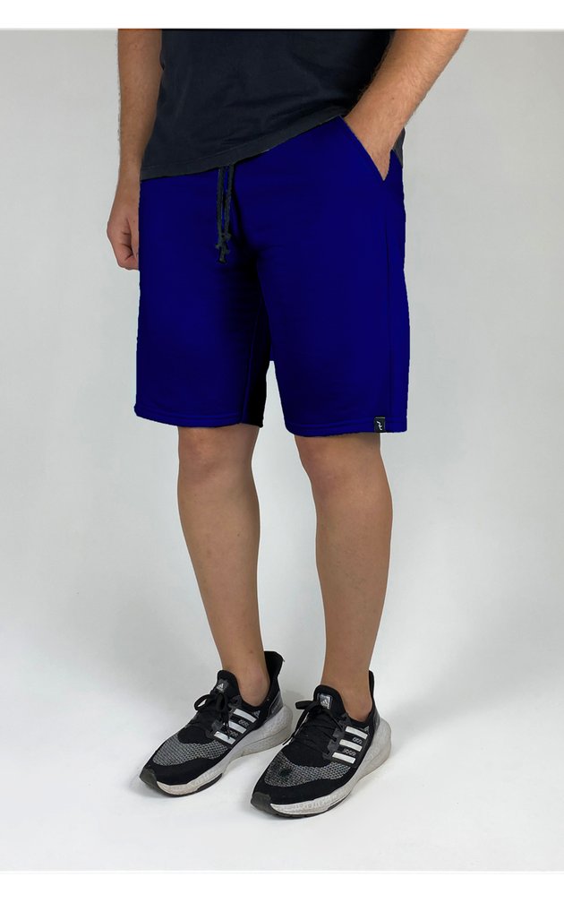 bermuda de moletom premium masculino academia casual riacci marinho