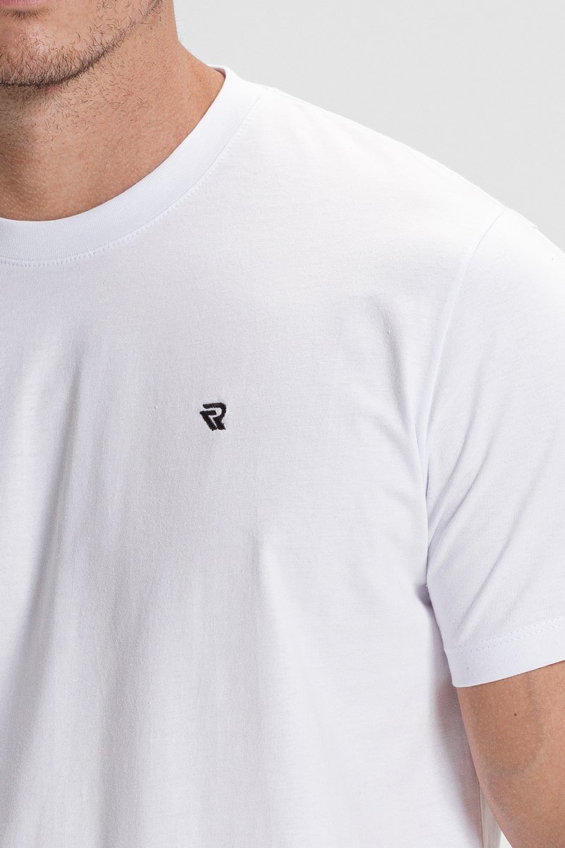 camiseta premium masculino algodao verao riacci branco