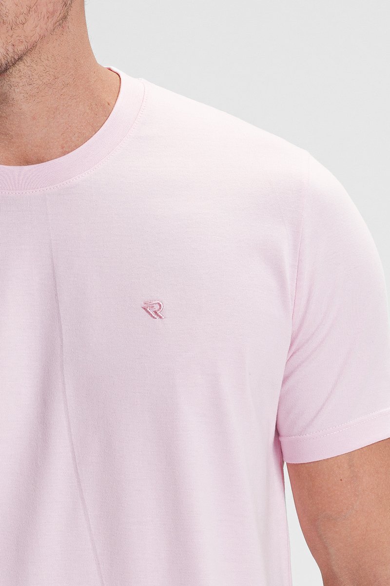 camiseta premium masculino algodao verao riacci rosa claro