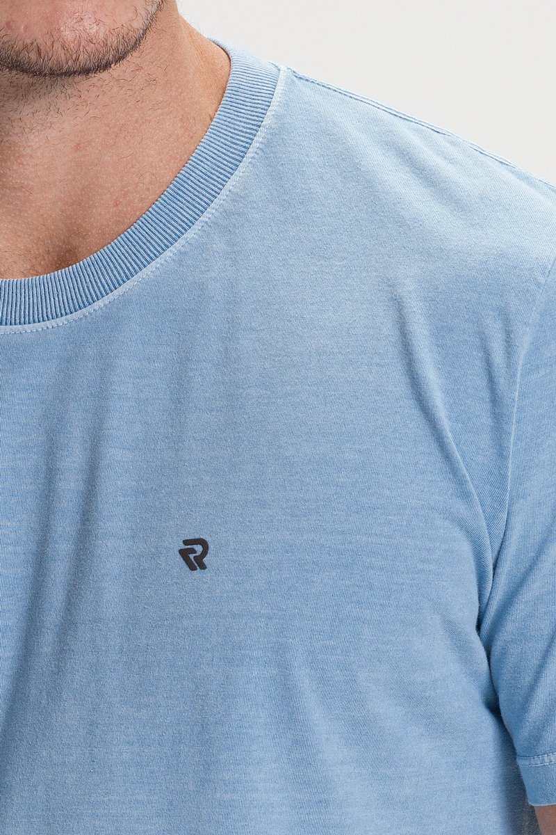 camiseta premium masculino estonado algodao verao riacci azul ceu