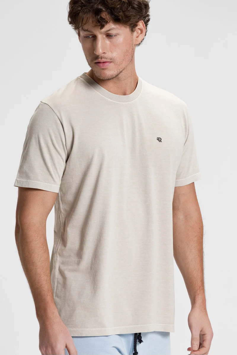 camiseta premium masculino estonado algodao verao riacci areia4