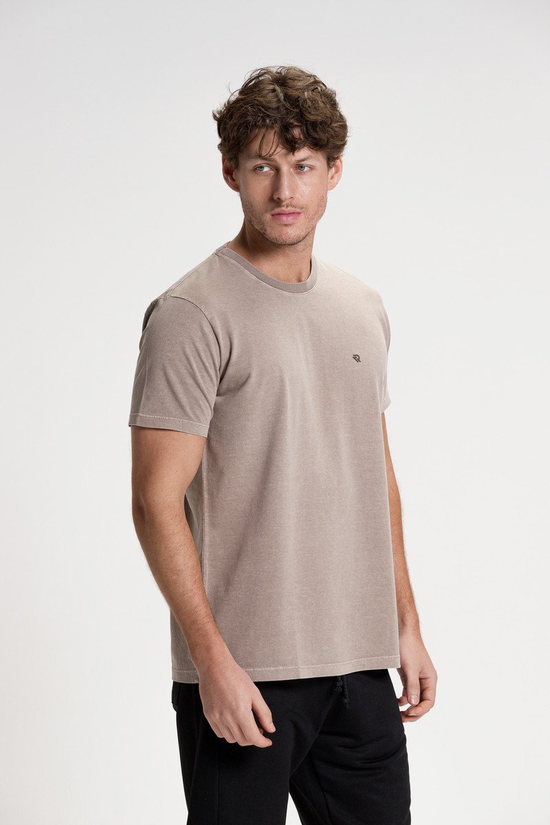 camiseta premium masculino estonado algodao verao riacci caqui4