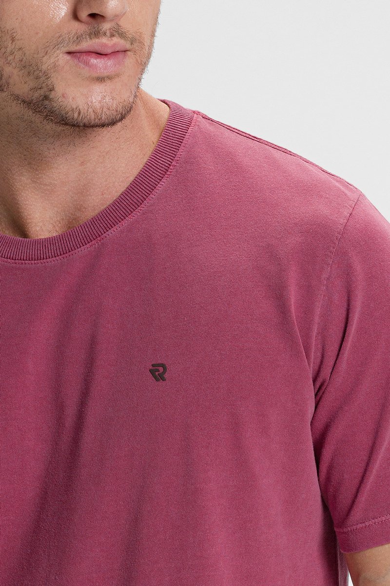 camiseta premium masculino estonado algodao verao riacci vinho