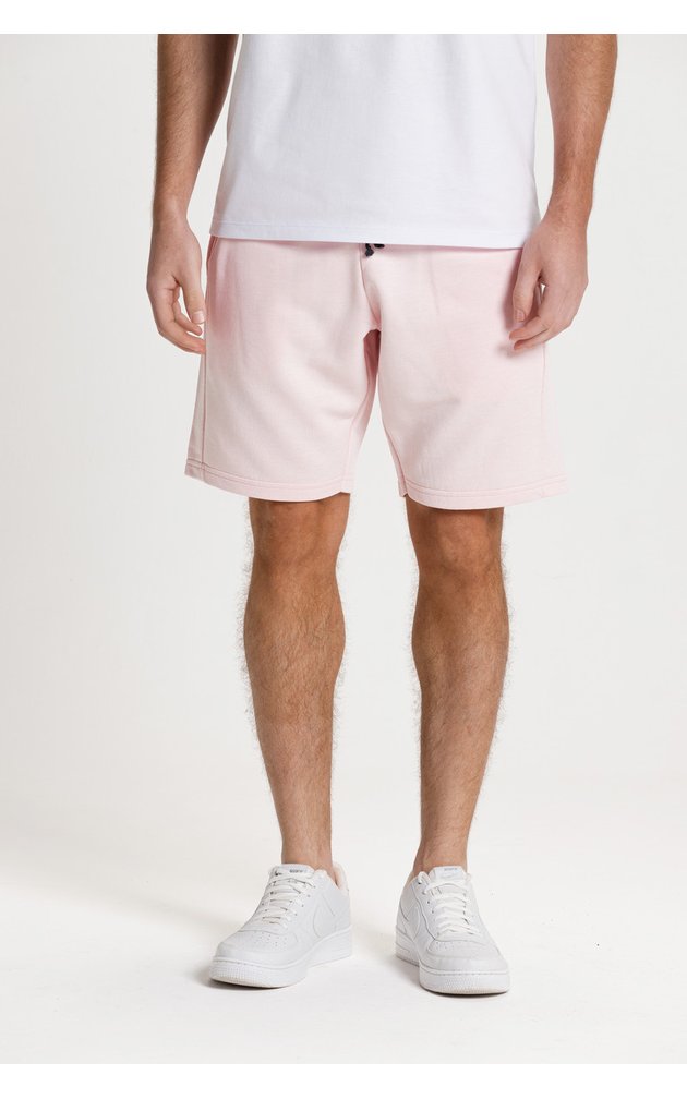 5235 bermuda moletom masculina verao algodao riacci academia rosa claro2