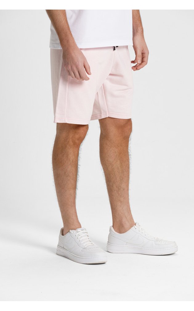 5235 bermuda moletom masculina verao algodao riacci academia rosa claro4