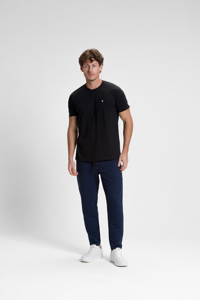 calca moletom reta alfaiataria premium verao riacci marinho