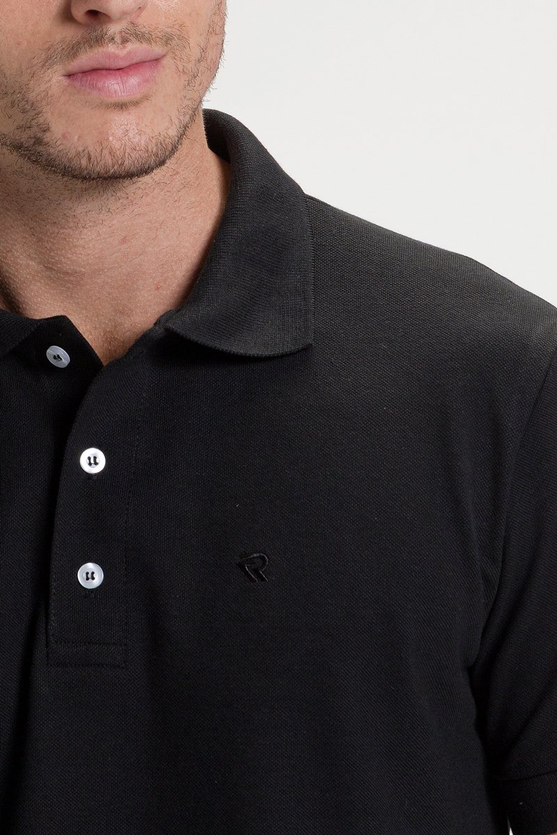 camisa polo masculina casual preto