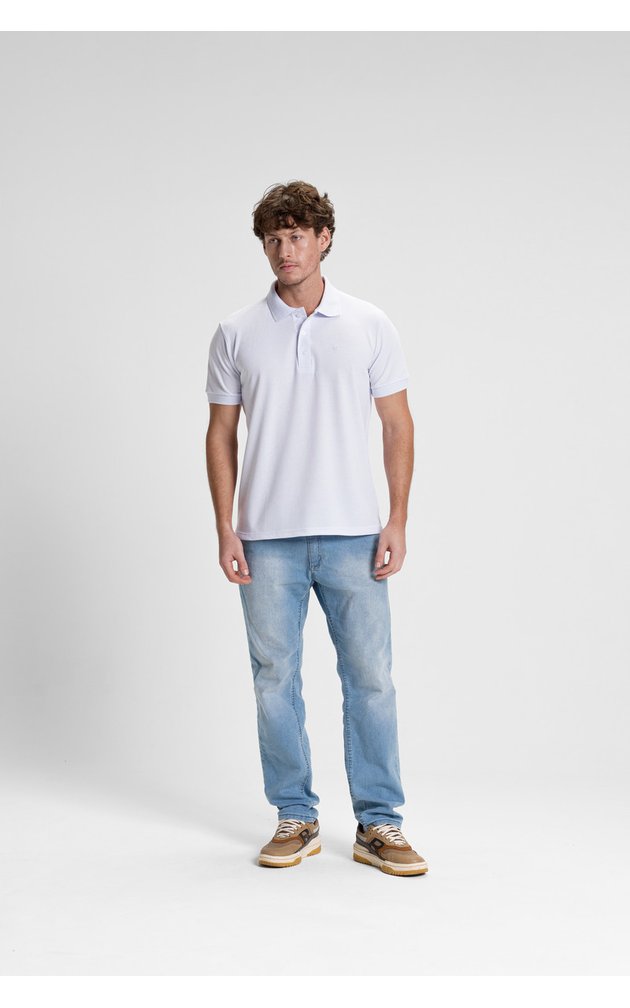 camisa polo masculina casual branco2