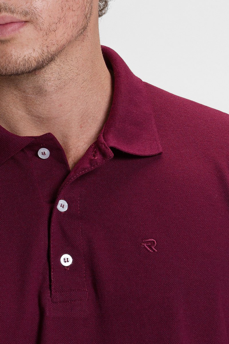 camisa polo masculina casual bordo