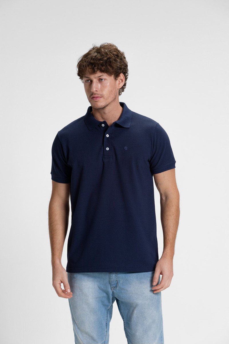 camisa polo masculina casual marinho2