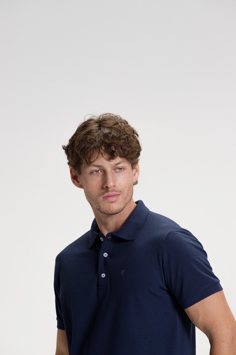 camisa polo masculina casual marinho3