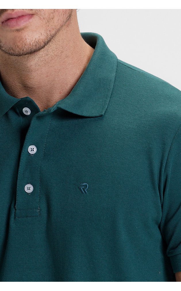 camisa polo masculina casual petroleo