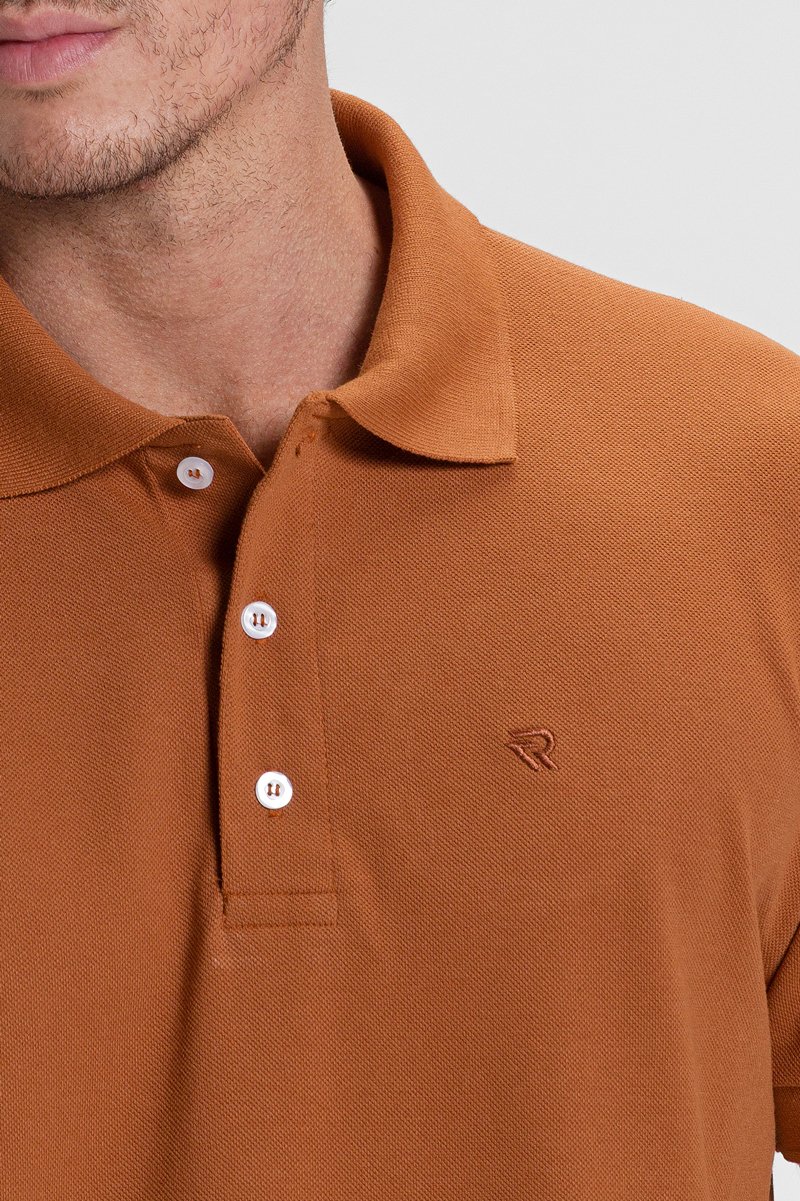 camisa polo masculina casual cobre