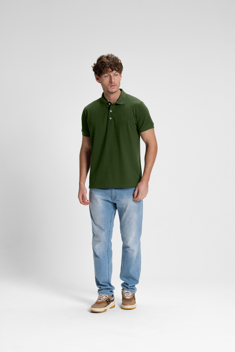 camisa polo riacci verde militar piquet masculino2