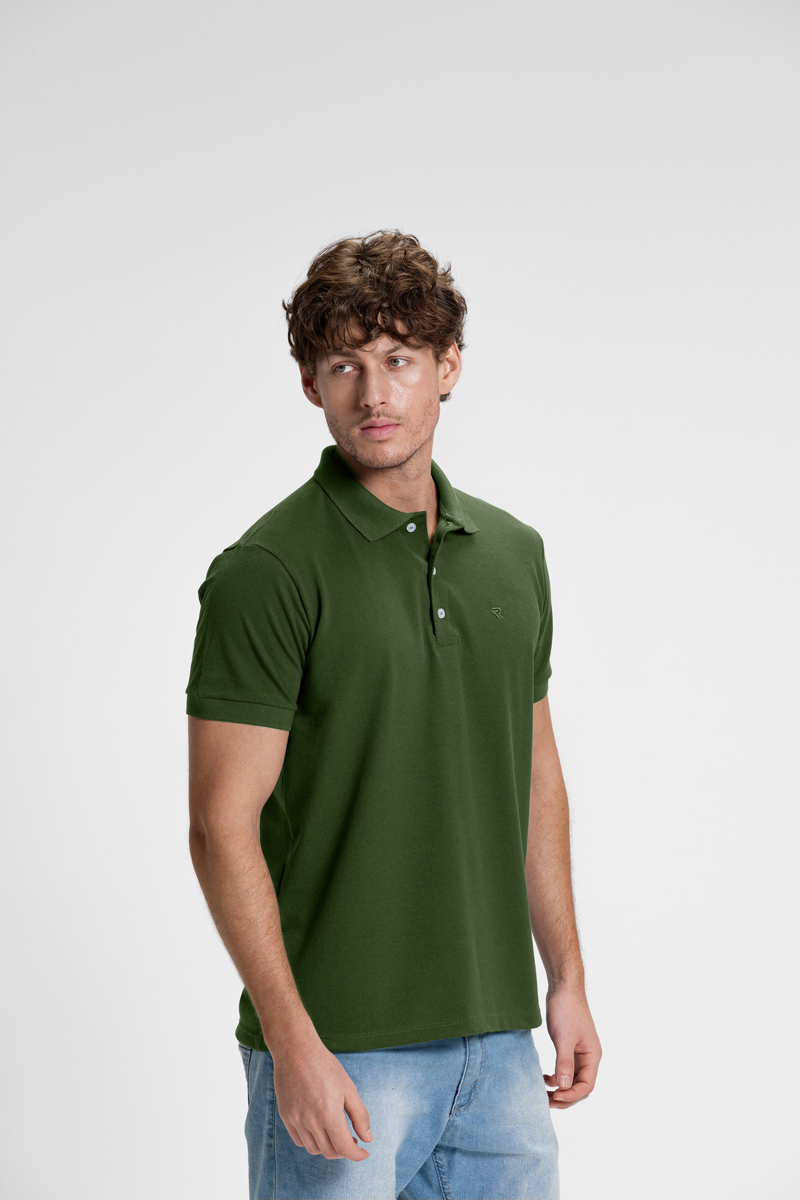 camisa polo riacci verde militar piquet masculino3