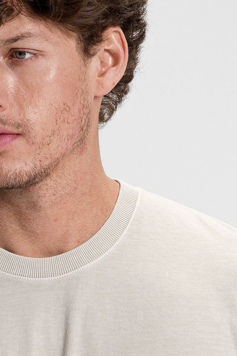 camiseta premium estonada masculina riacci algodao areia