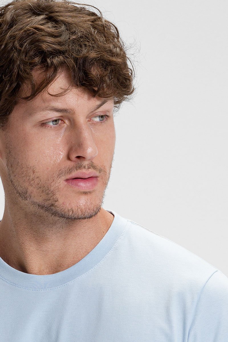 camiseta premium masculina riacci algodao azul