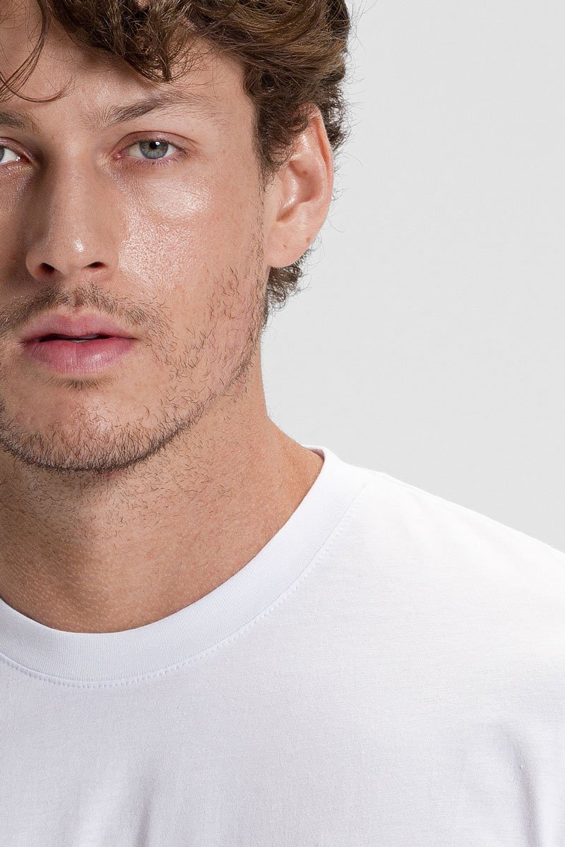 camiseta premium masculina riacci algodao branco