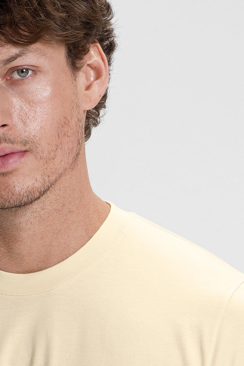 camiseta premium masculina riacci algodao marfim