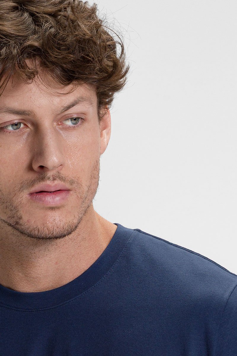 camiseta premium masculina riacci algodao marinho