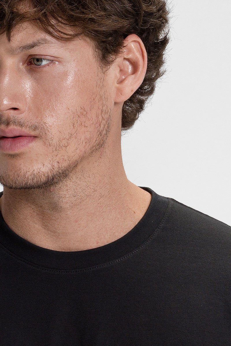 camiseta premium masculina riacci algodao preto