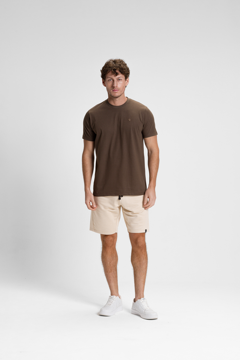 camiseta premium masculina algodao riacci marrom
