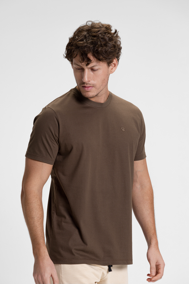 camiseta premium masculina algodao riacci marrom3