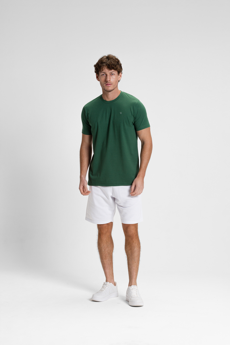 camiseta premium masculina algodao riacci verde escuro