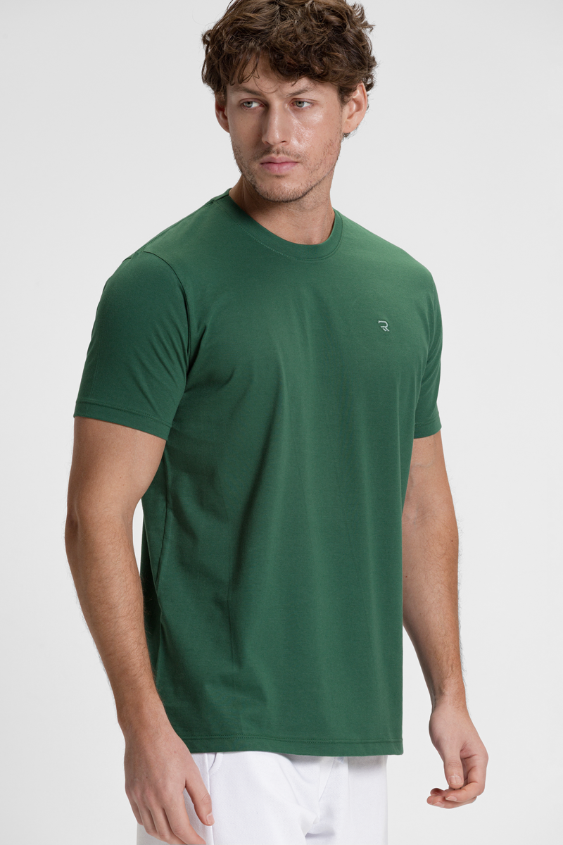 camiseta premium masculina algodao riacci verde escuro1
