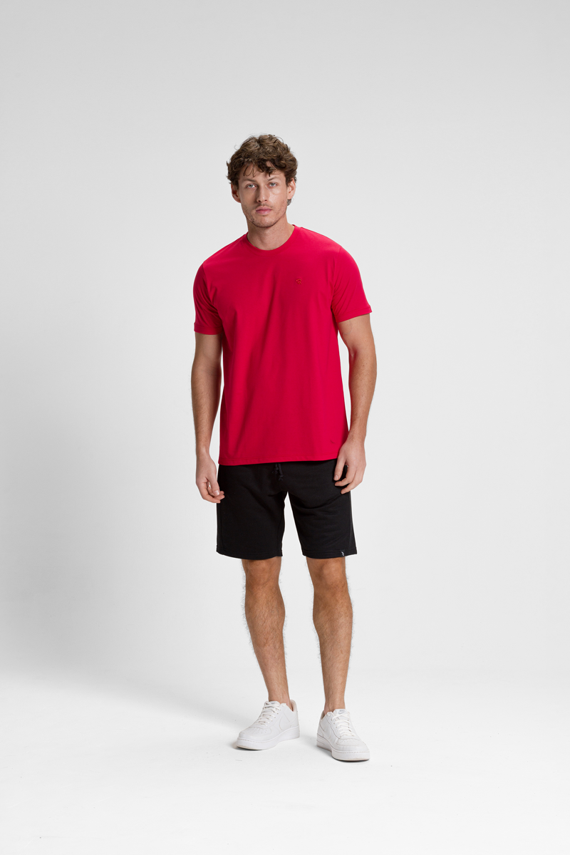 camiseta premium masculina algodao riacci vermelho