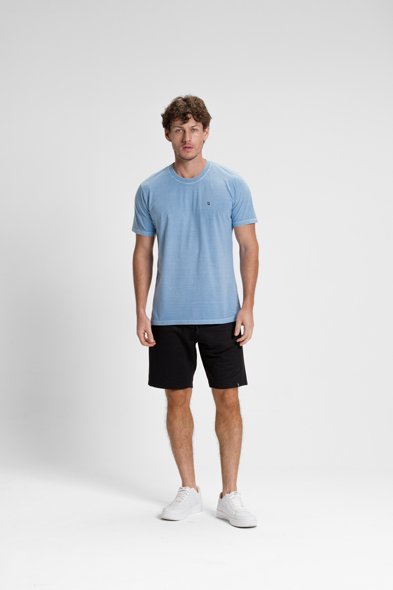 camiseta premium estonado masculina algodao riacci azul ceu