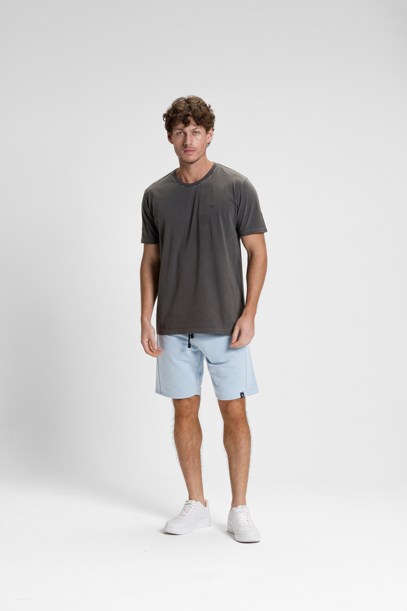camiseta premium estonado masculina algodao riacci chumbo