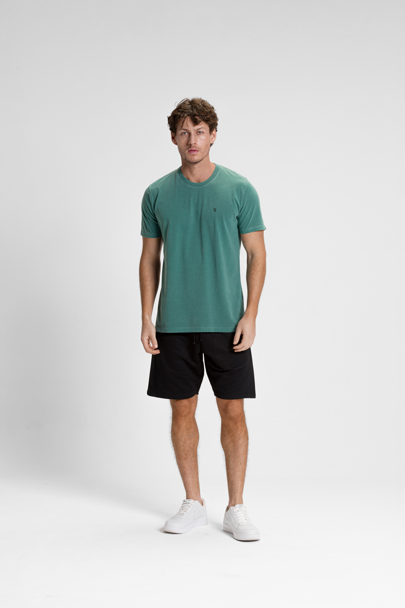 camiseta premium estonado masculina algodao riacci verde