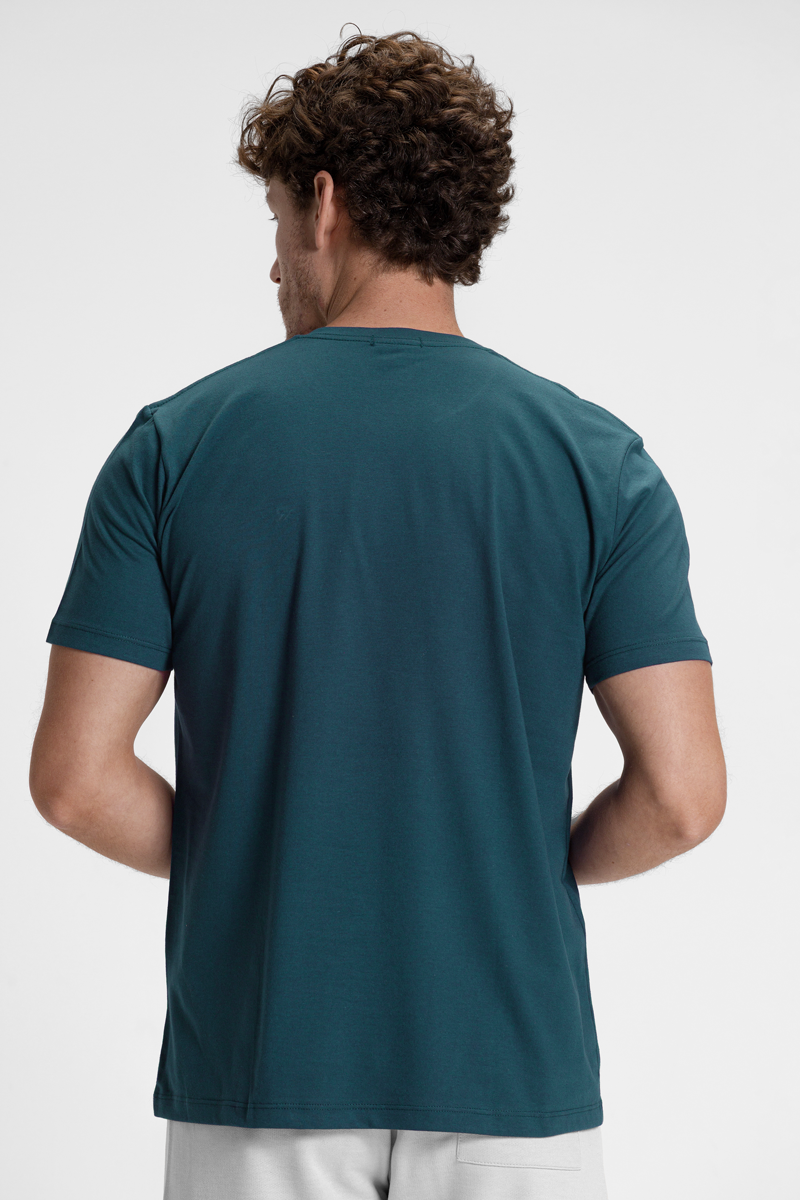 camiseta premium masculina algodao riacci petroleo